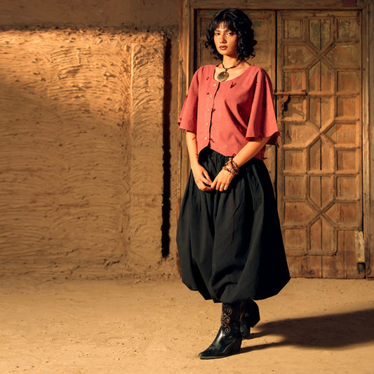 Hand-Embroidered Soft Khaddar 2-Piece Suit